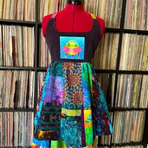 alien superstar patchwork apron top y2k phish 90s 👽